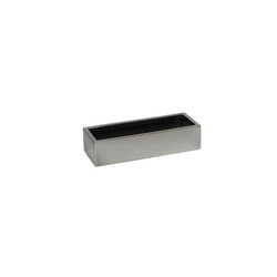 BALCONY SLIM XS 40x15/9 prostokątna doniczka srebrna połysk Platinum Silver