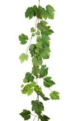 Sztuczne winogrono girlanda wiszące 180 cm 62 liście - zielone